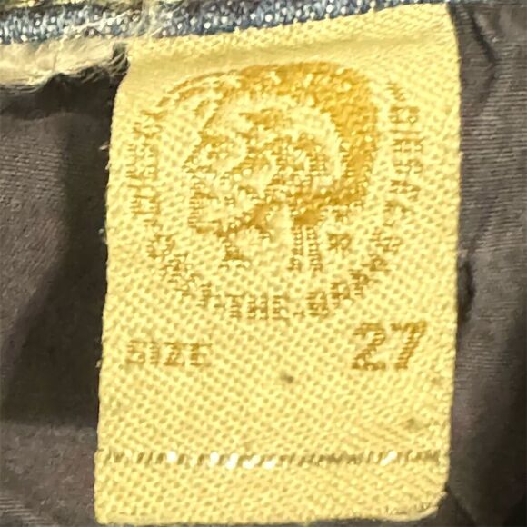 Diesel Safado Men’s Jeans W27 Slim Straight Distressed Dark Wash Denim Italy - Picture 6 of 7